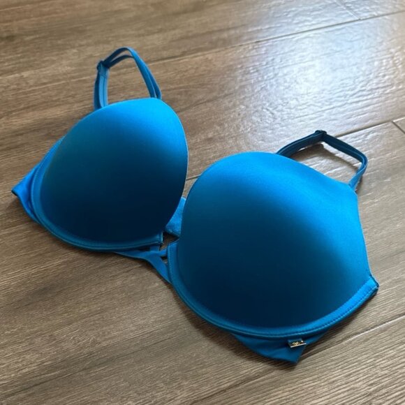 Victoria’s Secret Very Sexy Push-Up Bra Sky Blue pigeonnant bralette 32DD or 32E - Picture 6 of 10